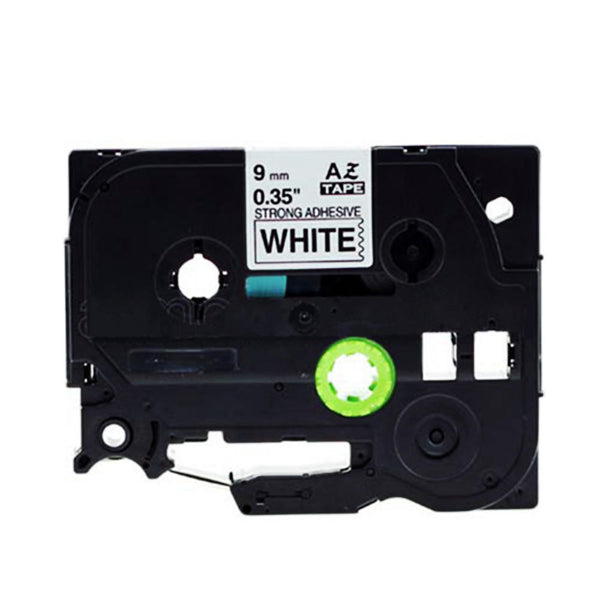 COMPATIBLE Brother Label Tape, 9mm Black on White, TZES221