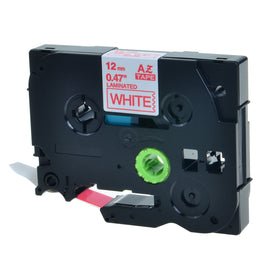 COMPATIBLE Brother Label Tape, 12mm Red on White, TZE232