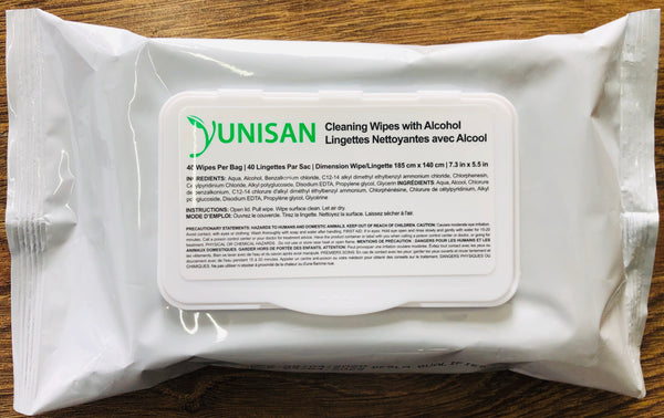 Unisan Brand , 80 Wipes per Bag